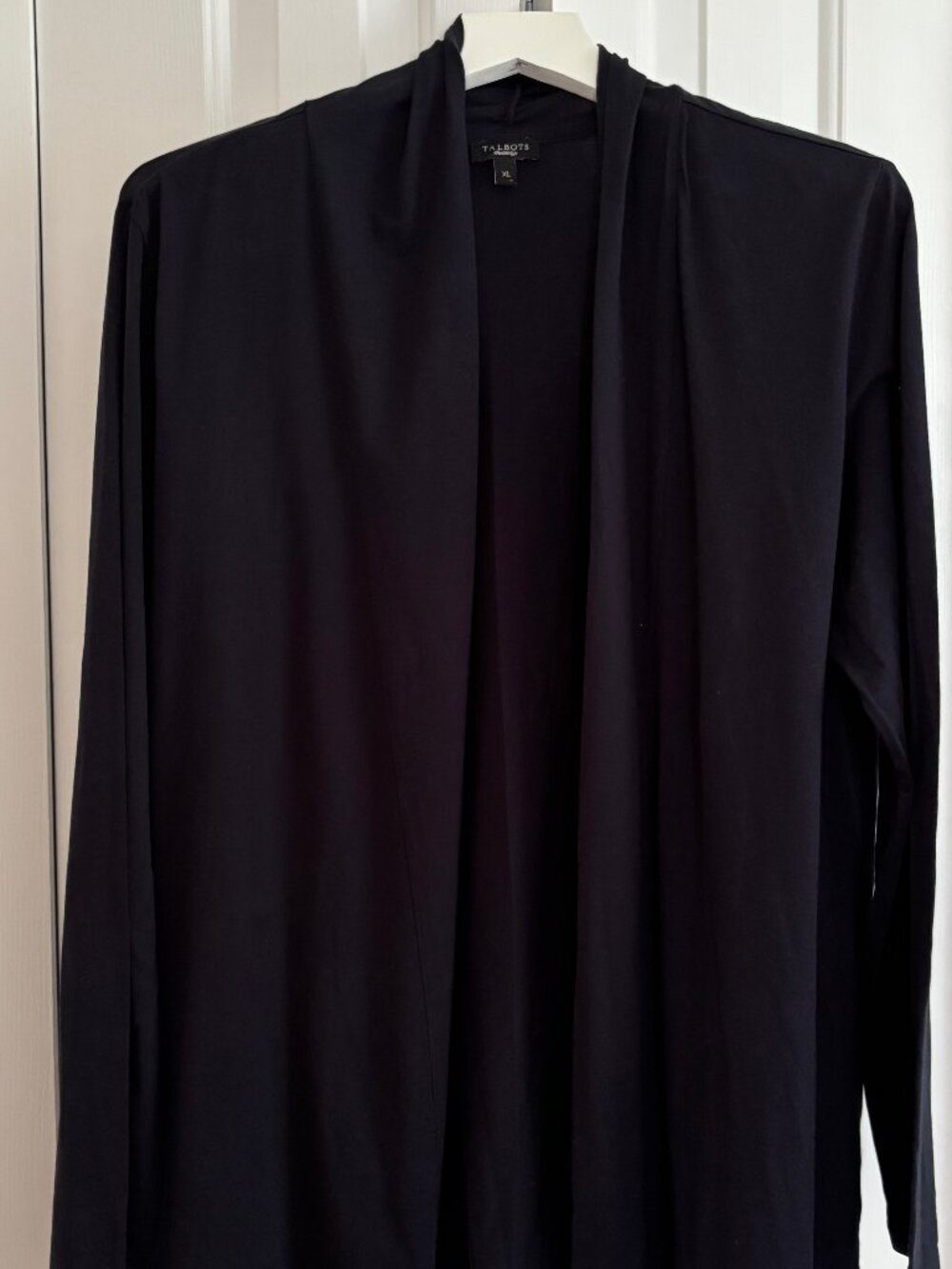 Talbots Pima Cotton Women's Jersey Knit Cardigan or Jacket, XL, Dark Navy Blue